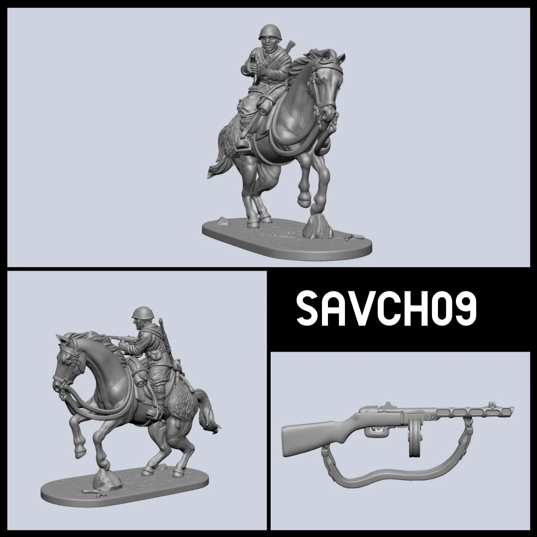 Savoia Cavalry with ppsh 41 by Uppsala Miniatures