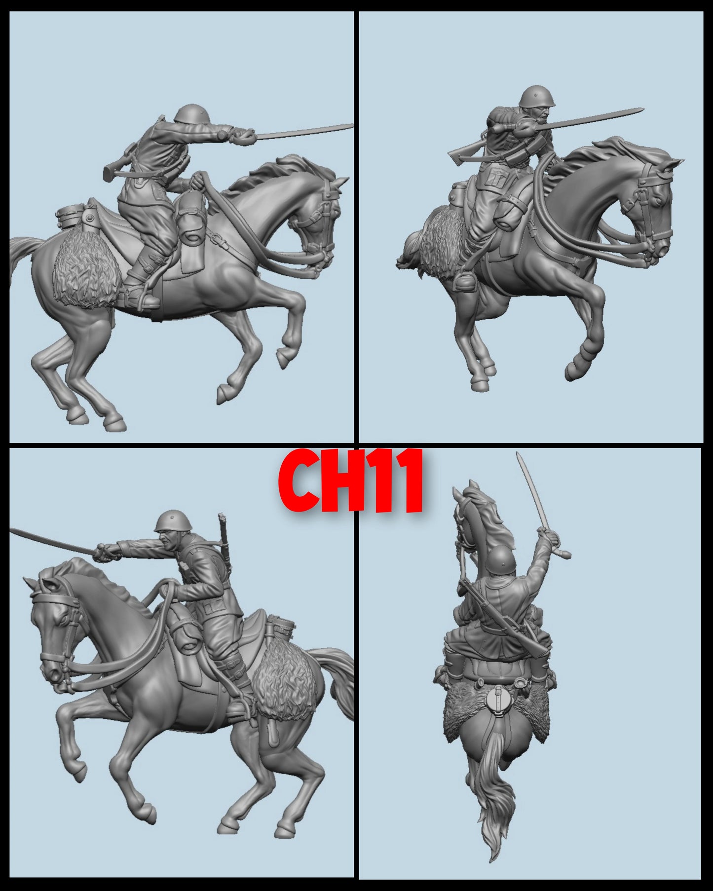 Charging Savoia Cavalry rider CH11 by Uppsala Miniatures