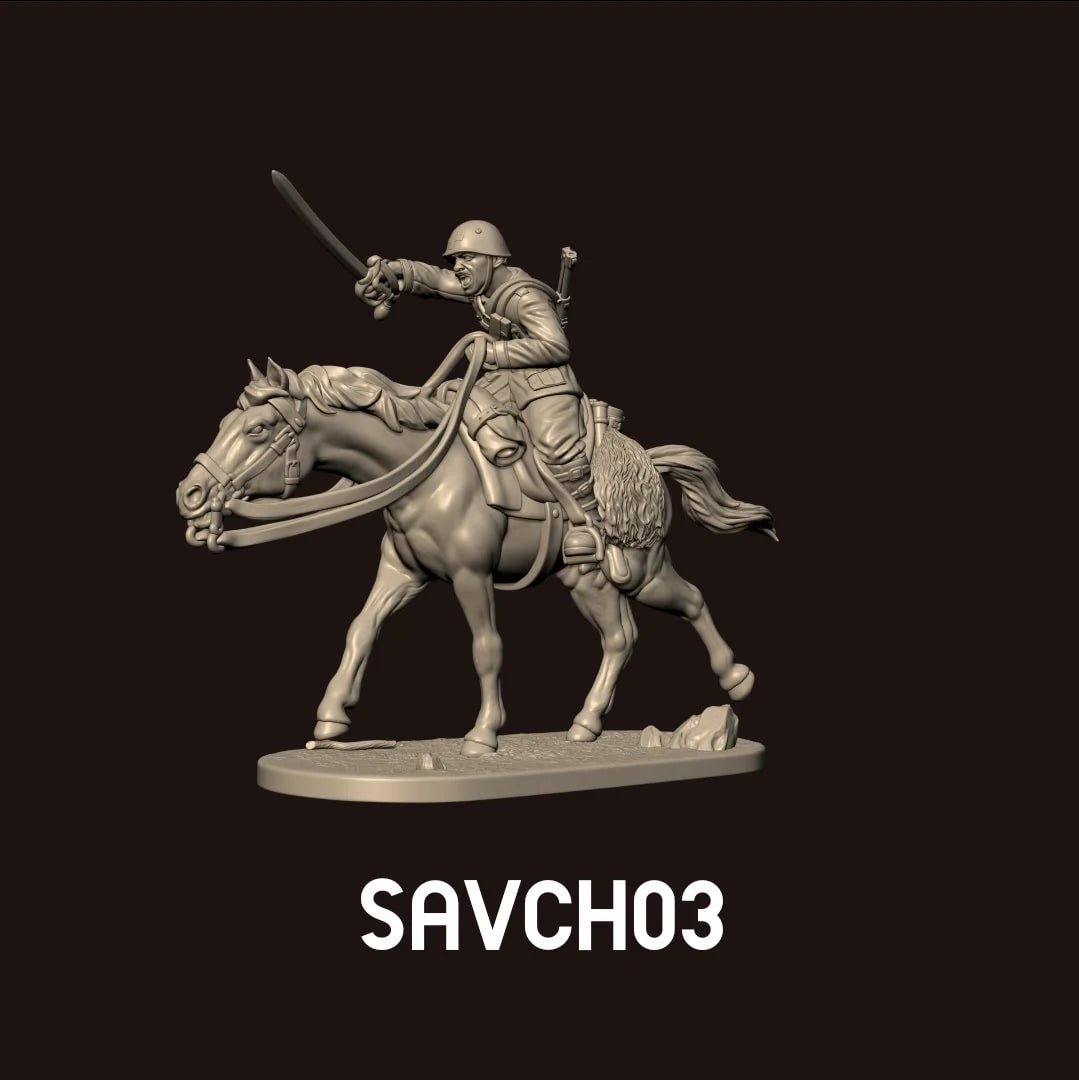 Savoia Cavalry charge group by Uppsala Miniatures