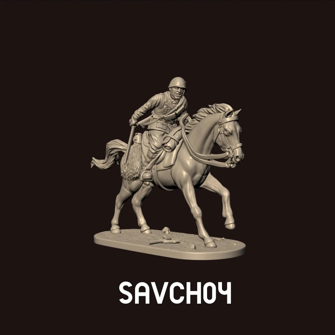 Savoia Cavalry charge group by Uppsala Miniatures