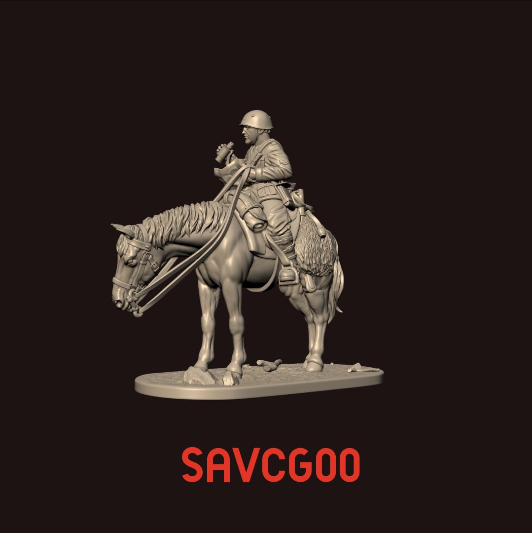 Savoia Cavalry Command Group by Uppsala Miniatures