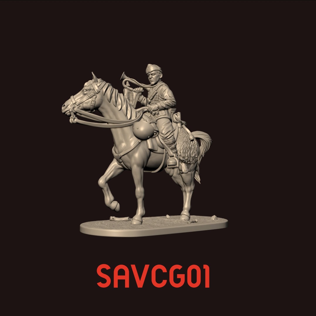 Savoia Cavalry Command Group by Uppsala Miniatures