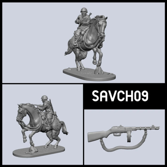 Savoia Cavalry with ppsh 41 by Uppsala Miniatures