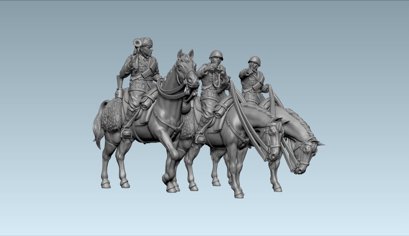 Savoia Cavalry Command Group by Uppsala Miniatures